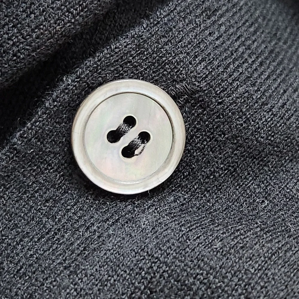 Ralph Lauren Purple Label 100% Cashmere V-Neck Cardigan Black Men XXL Made Italy
